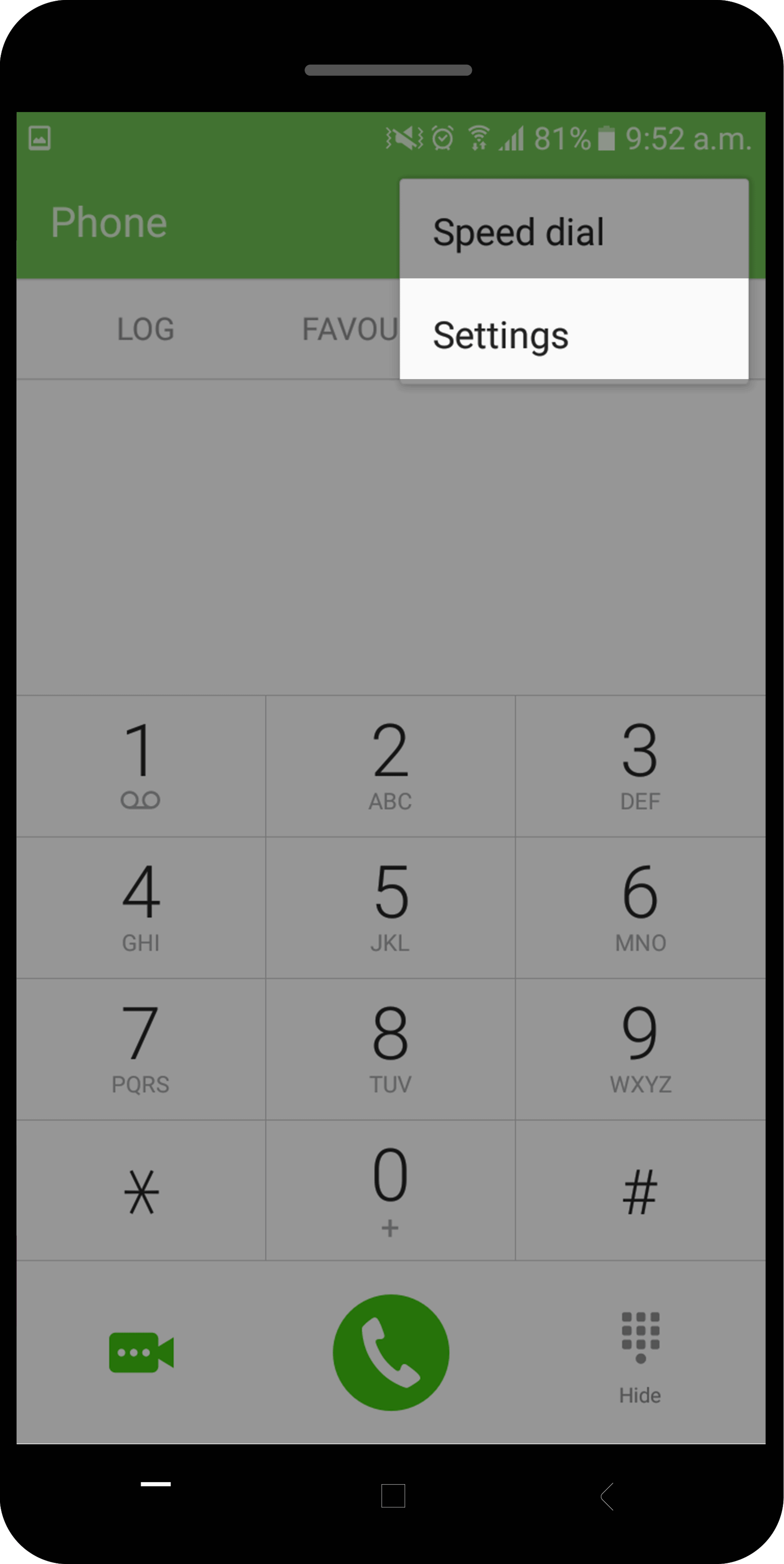 go to Android settings