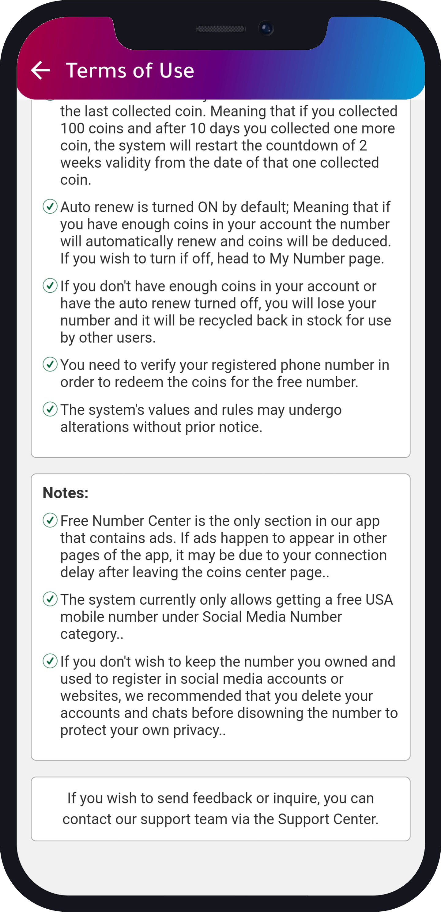Terms of use for coins center Terms of use for coins center