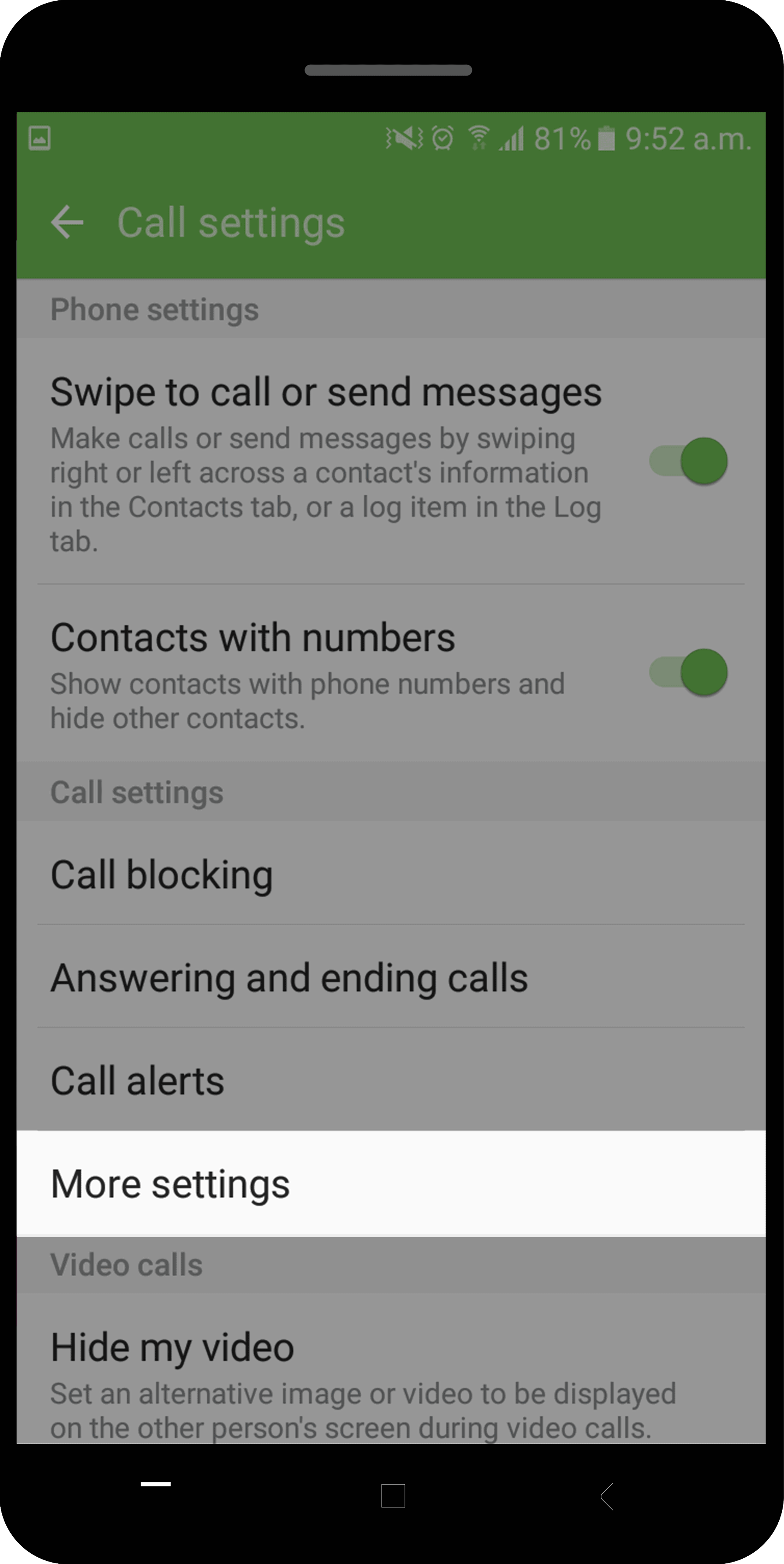 how to activate call forwarding on Android 2