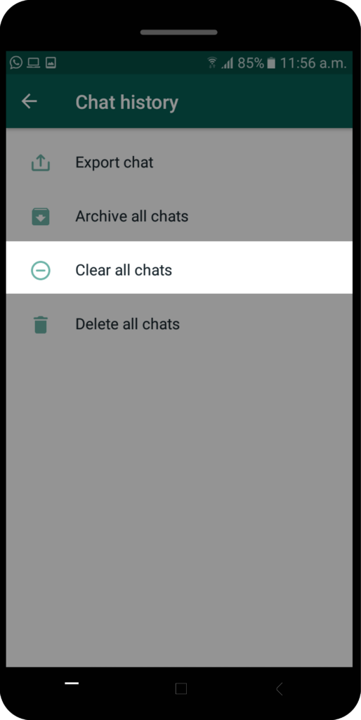 clear all chats