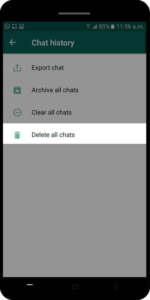 delete all chats