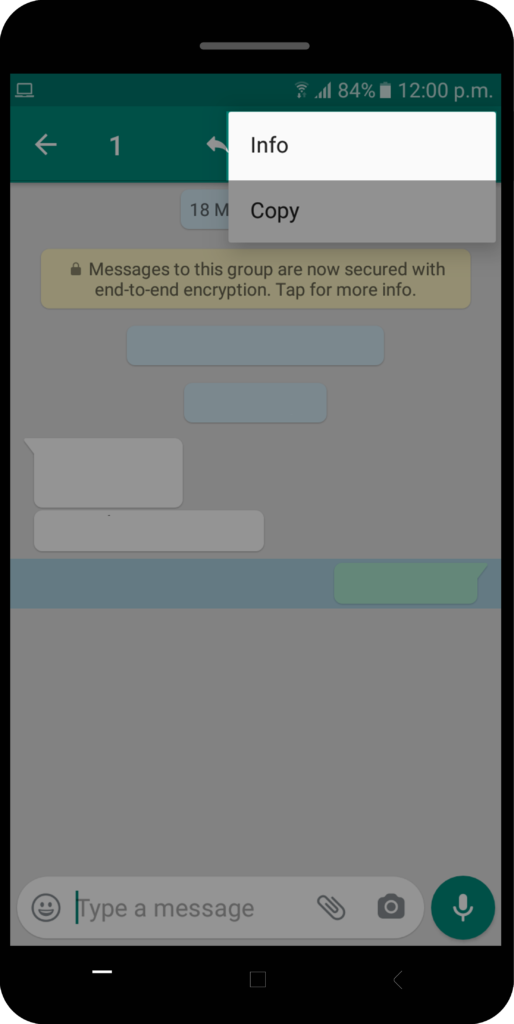 info in whatsapp