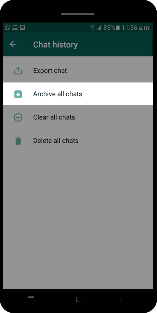 Archive all chats
