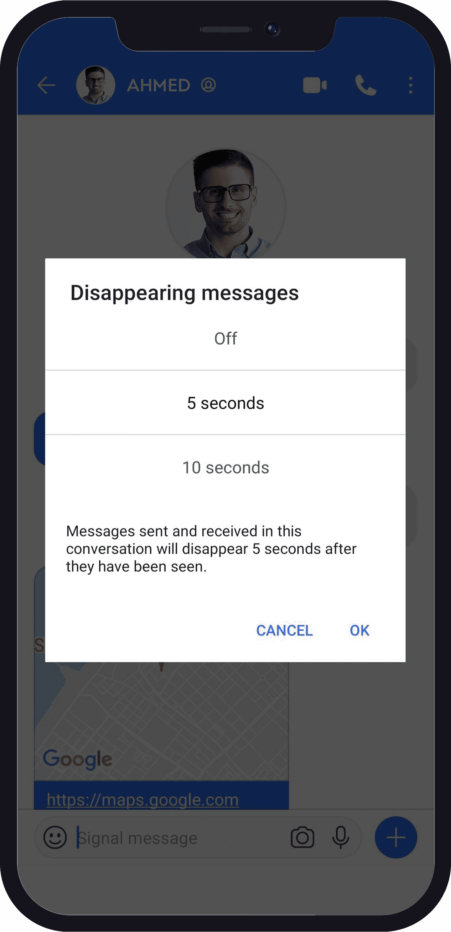 Disappearing messages Disappearing messages on Signal