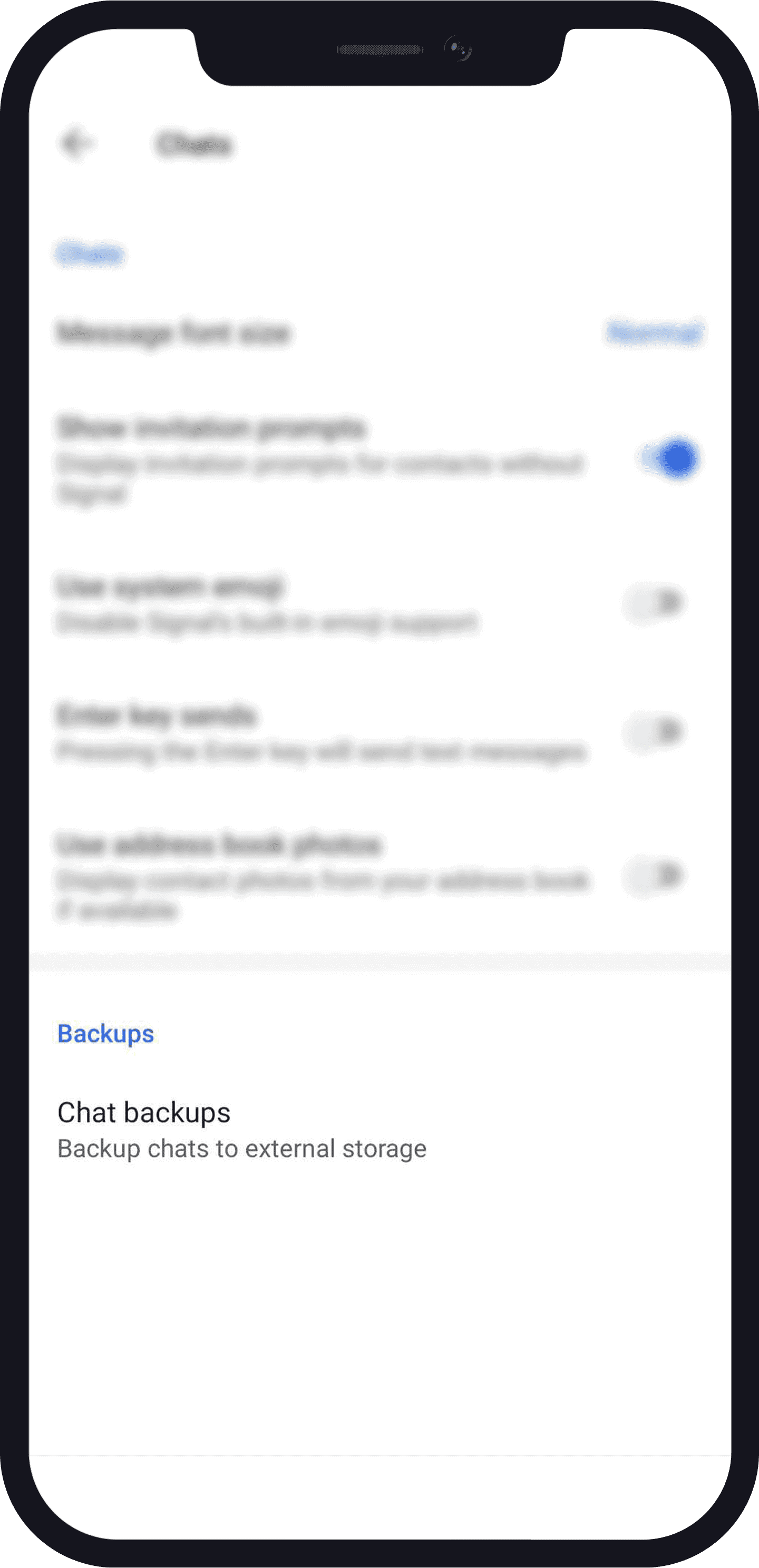 chat backups chat backups on Signal