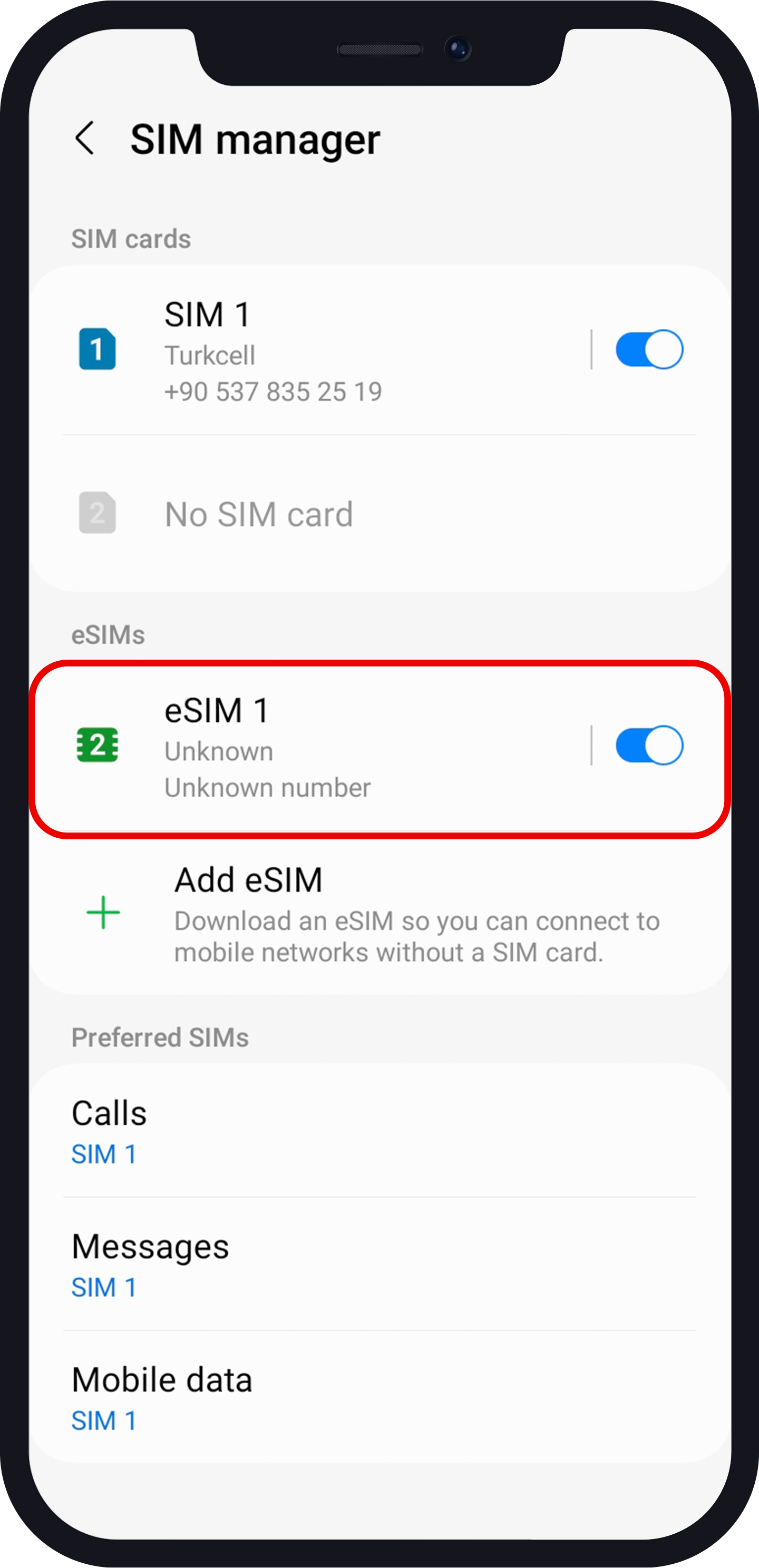13 samsung esim