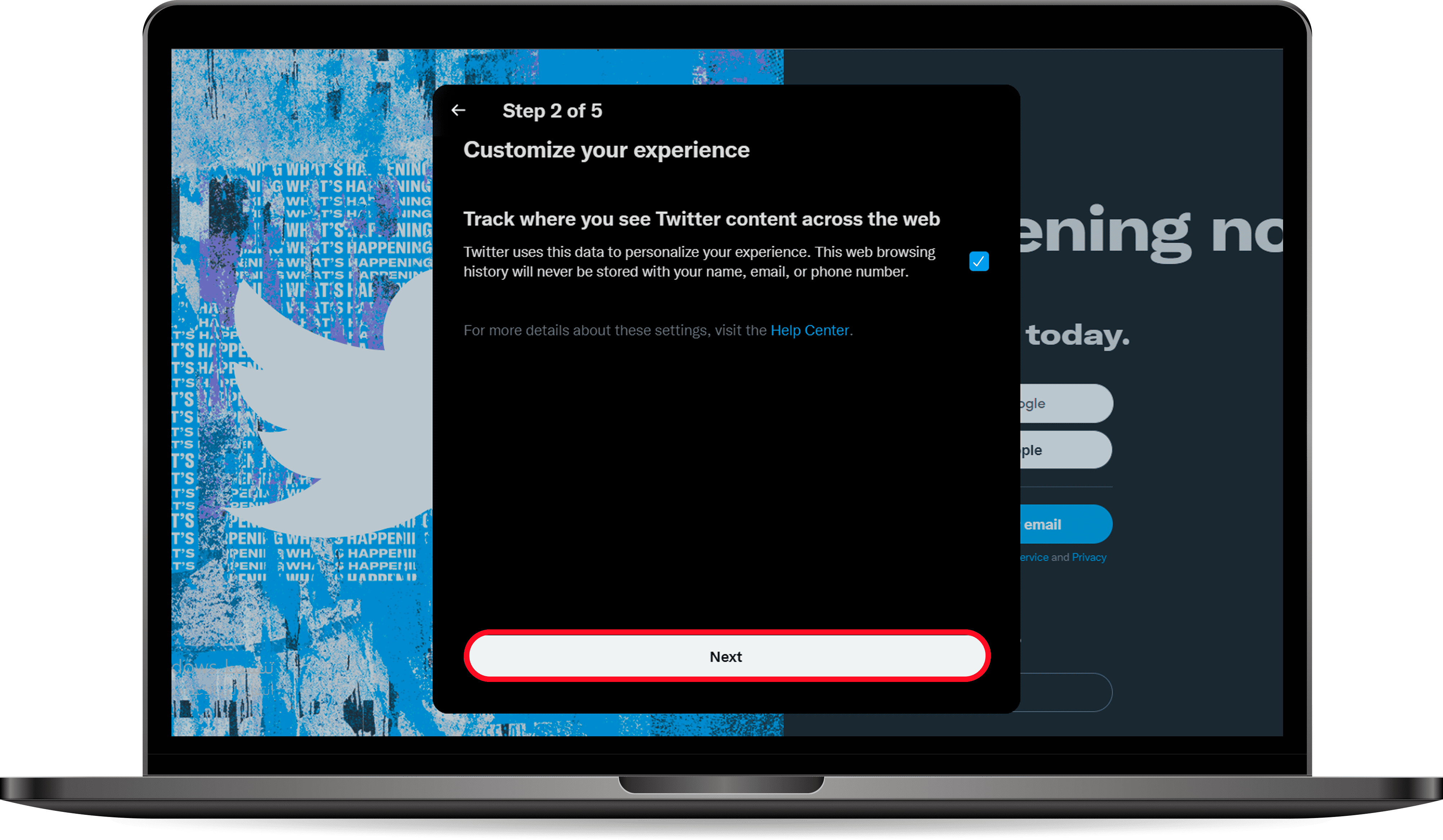 انشاء حساب تويتر وهمي
