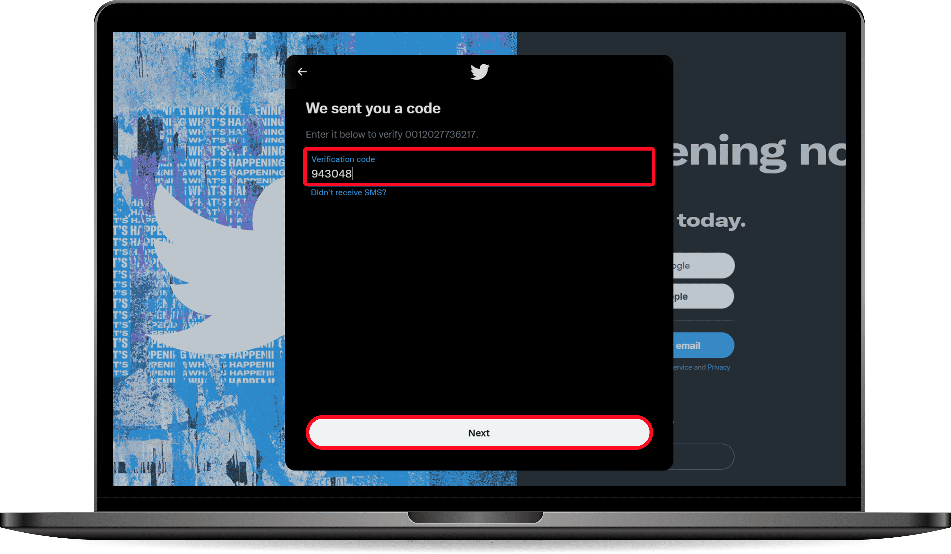تفعيل حساب تويتر برقم وهمي