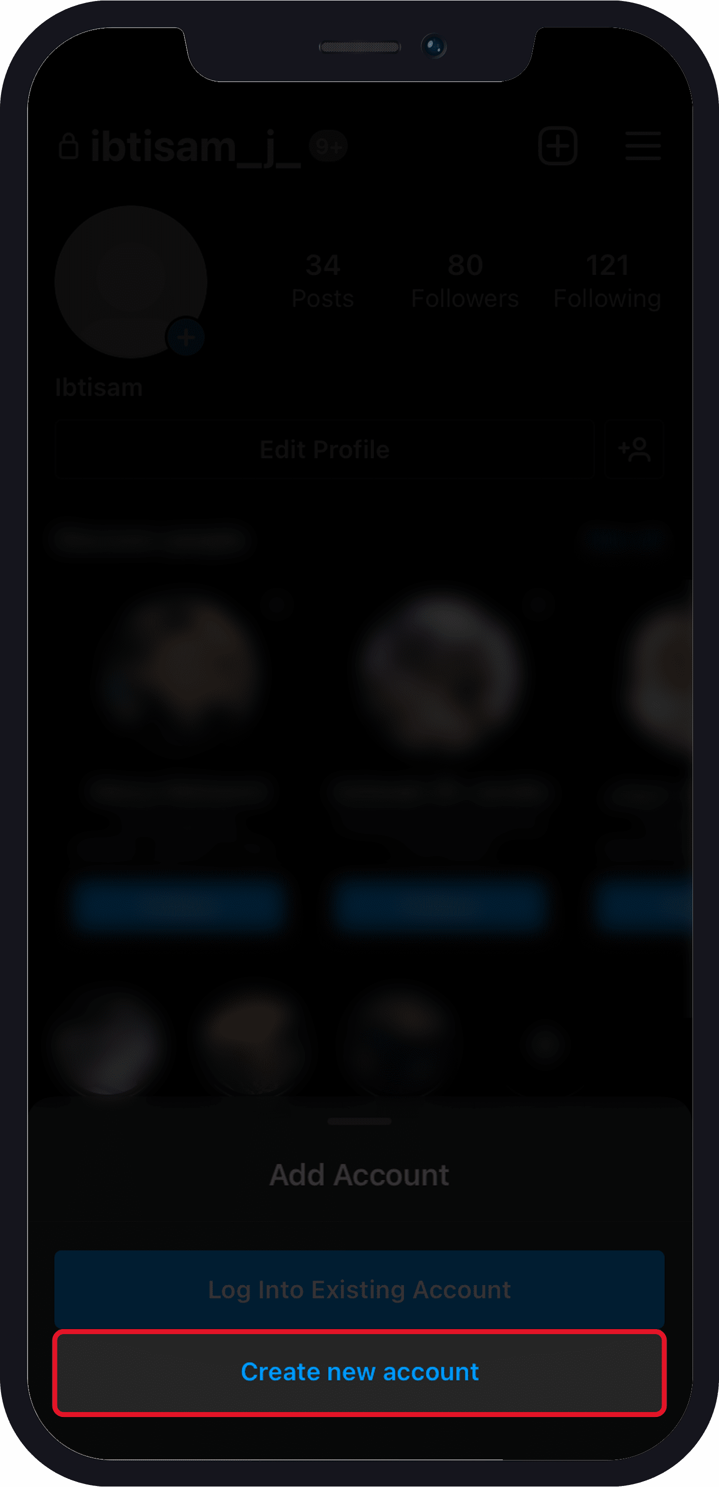 حساب انستقرام وهمي