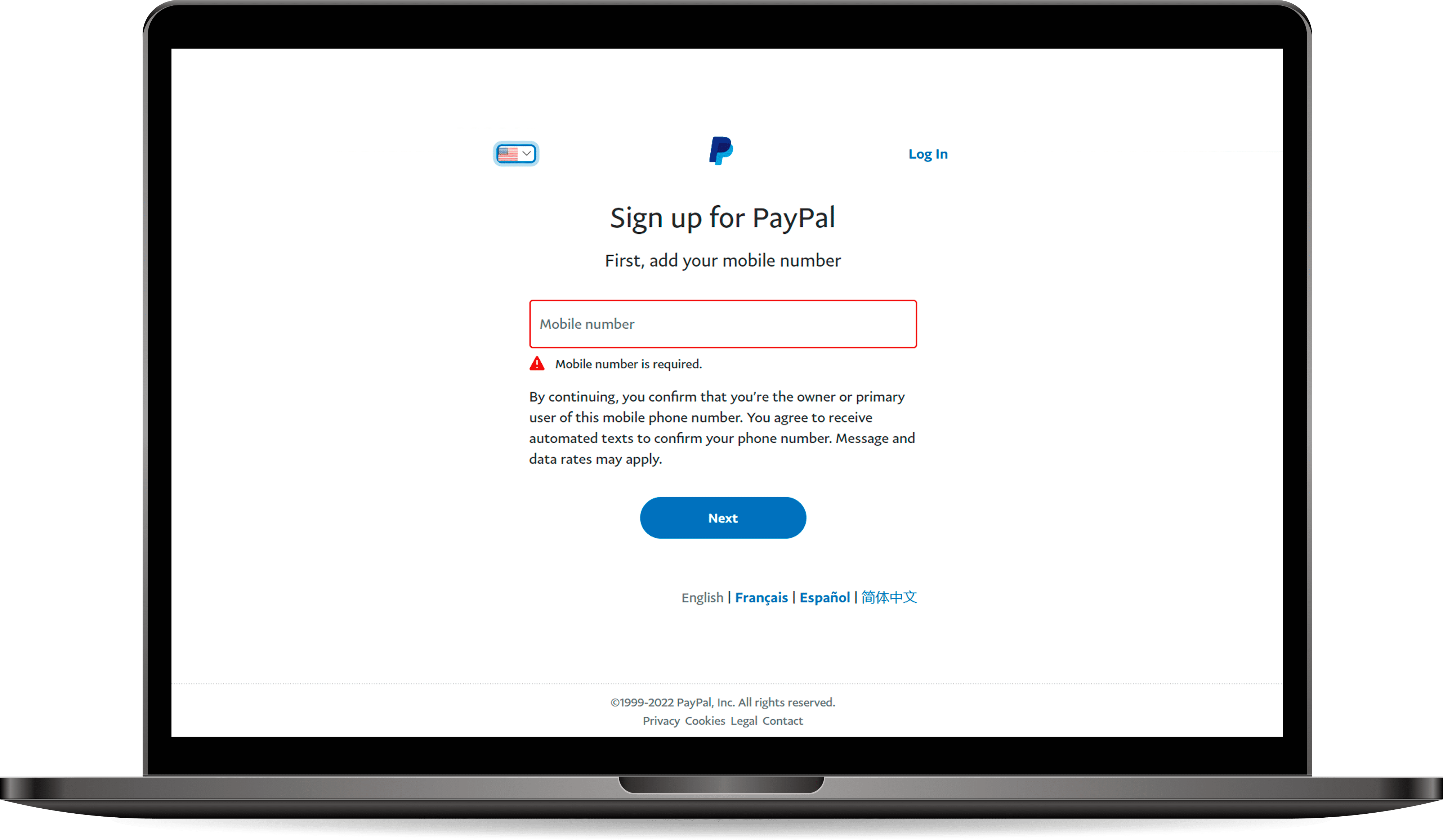 حساب باي بال امريكي