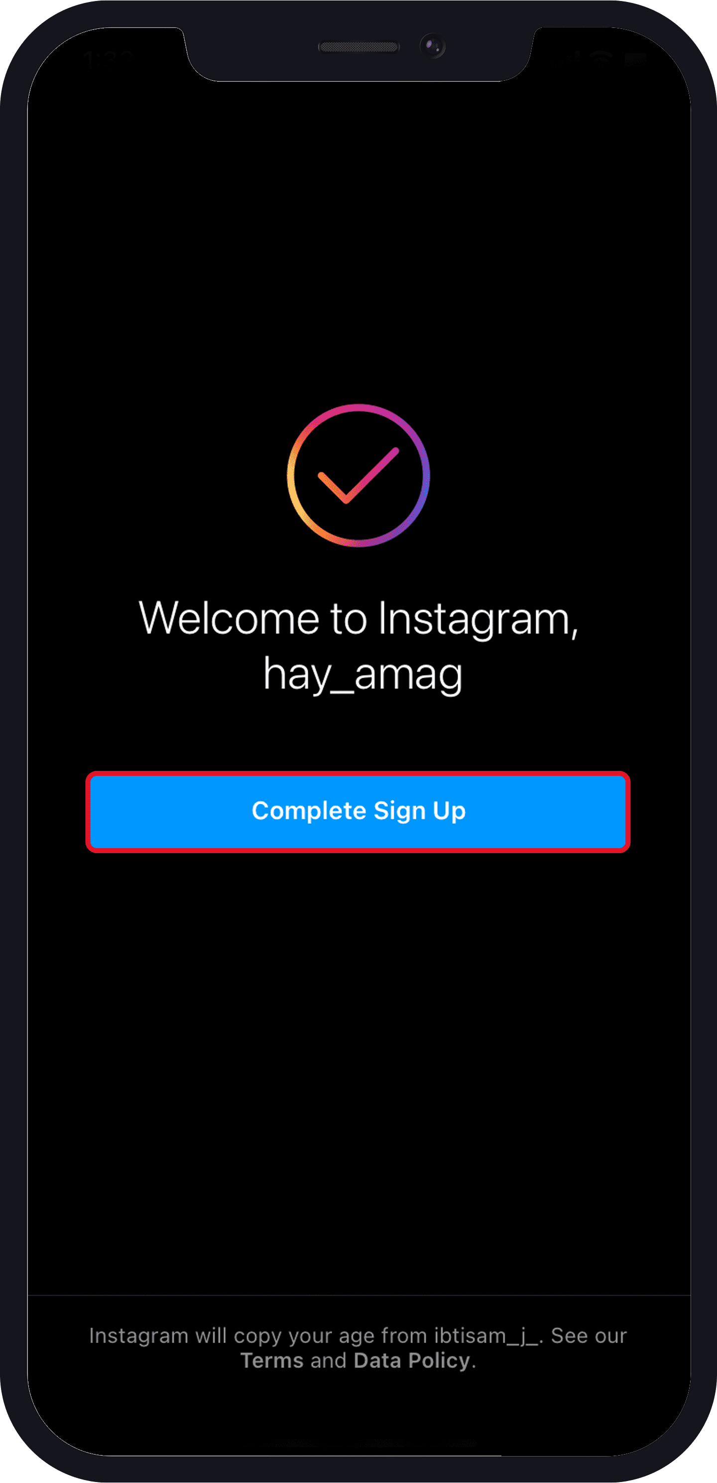 حساب انستقرام وهمي