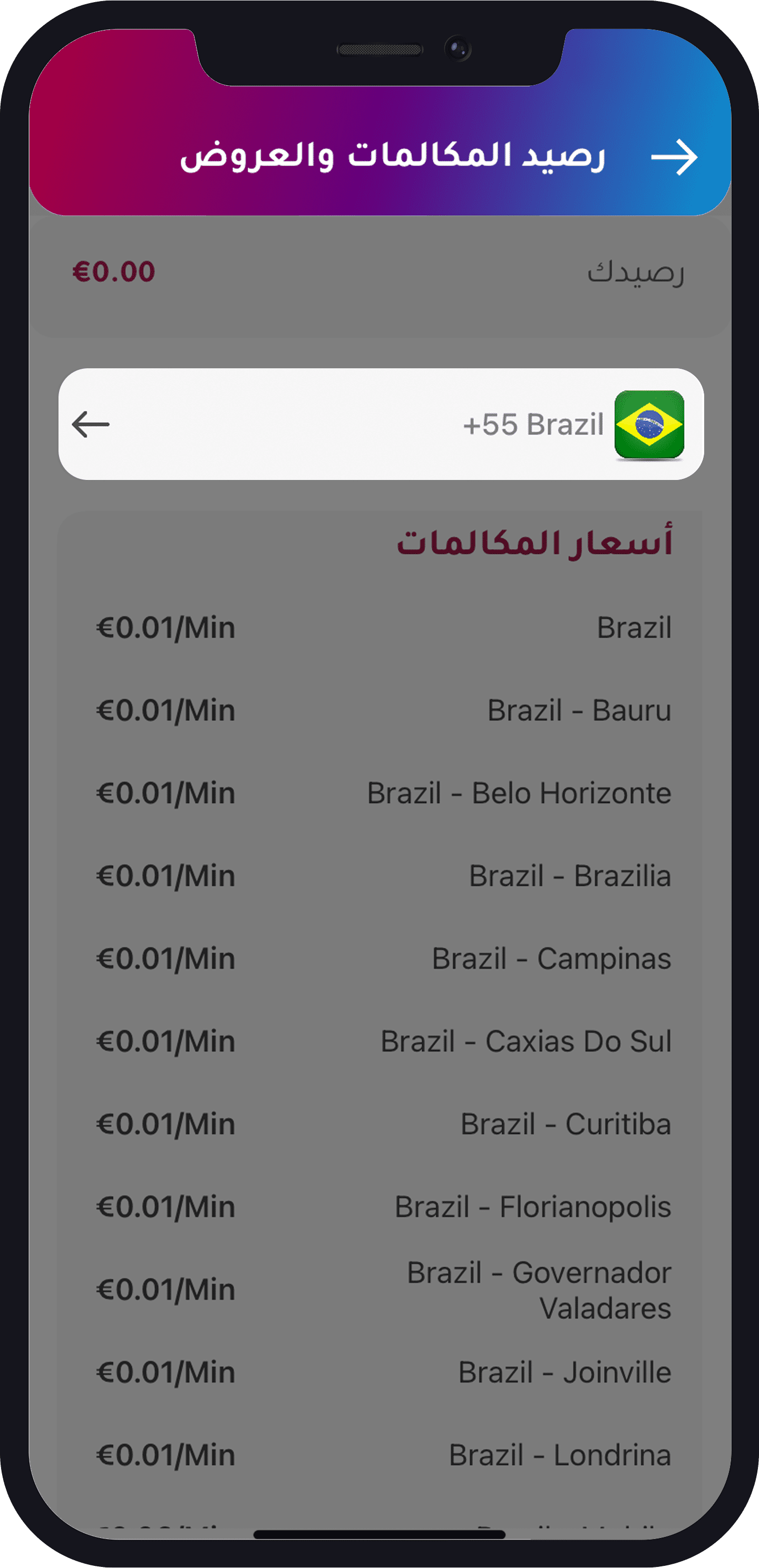 رقم هاتف برازيلي وهمي