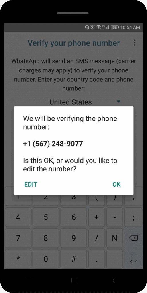 whatsapp fake Numara