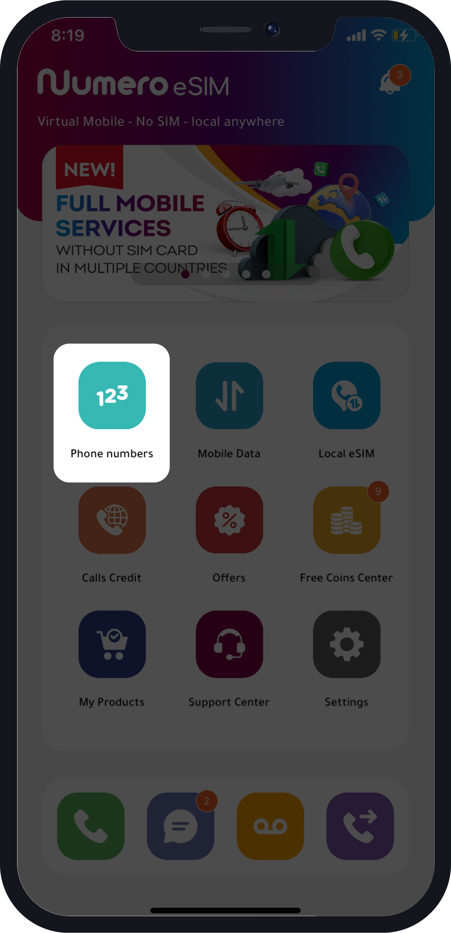 virtual number for Ukraine