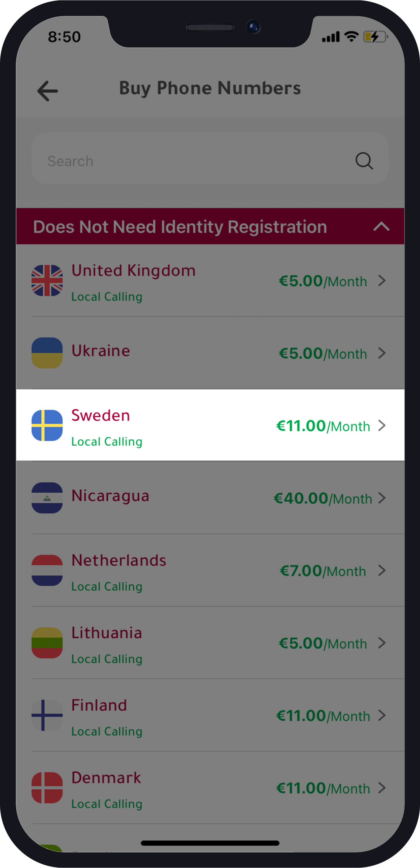 virtual phone number for Sweden