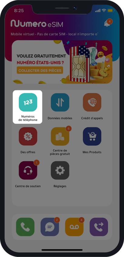 numéro américain pour WhatsApp