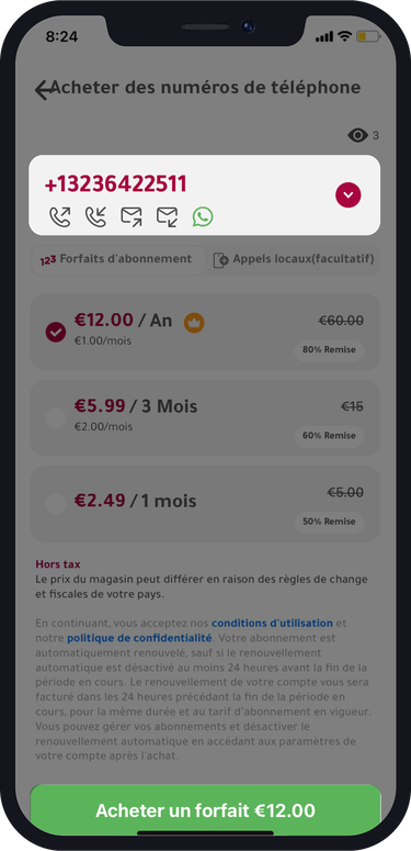 faux numéro de téléphone pour validation
