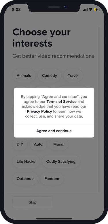 fake phone number for TikTok