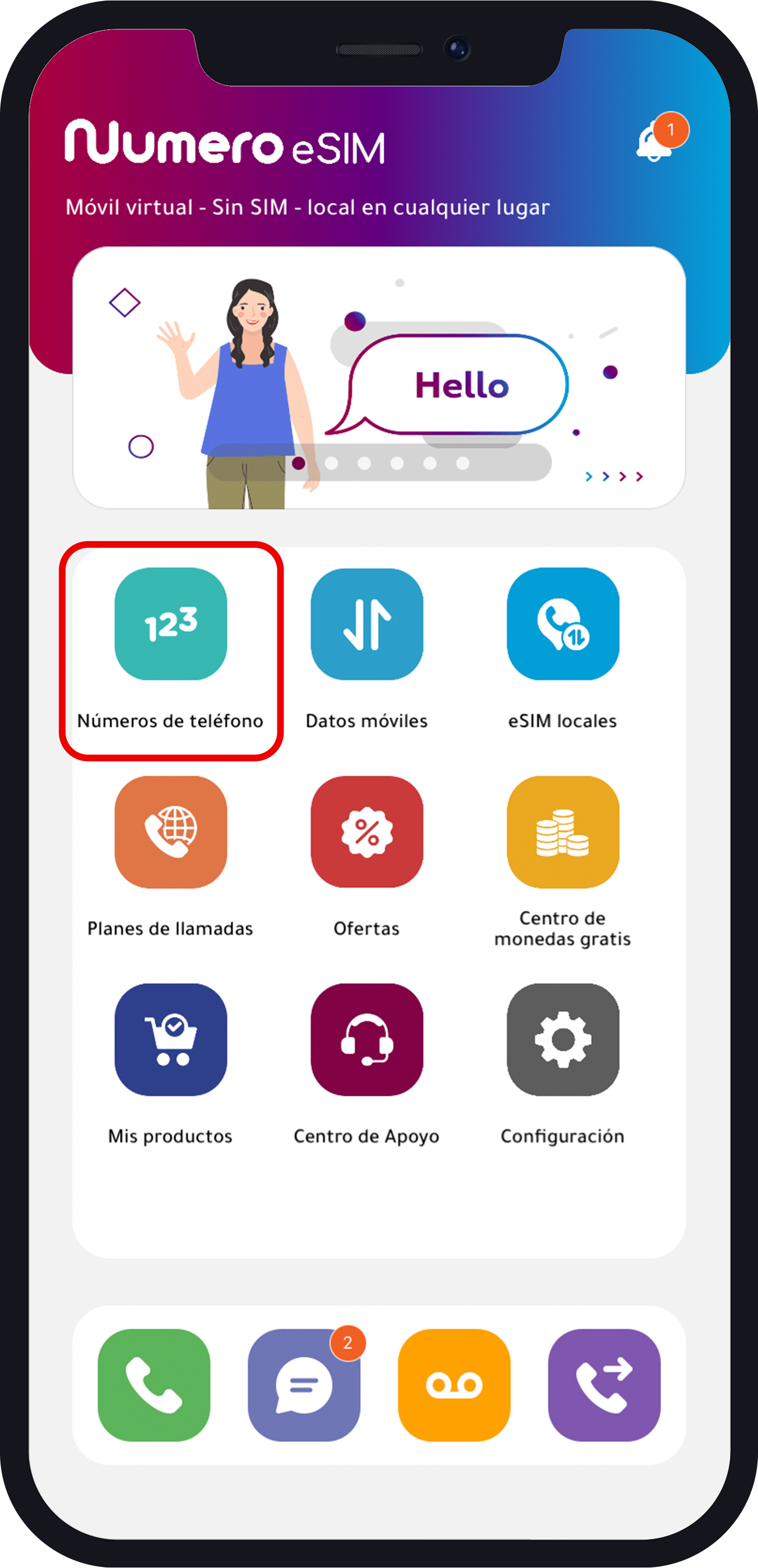 00 numero virtual español