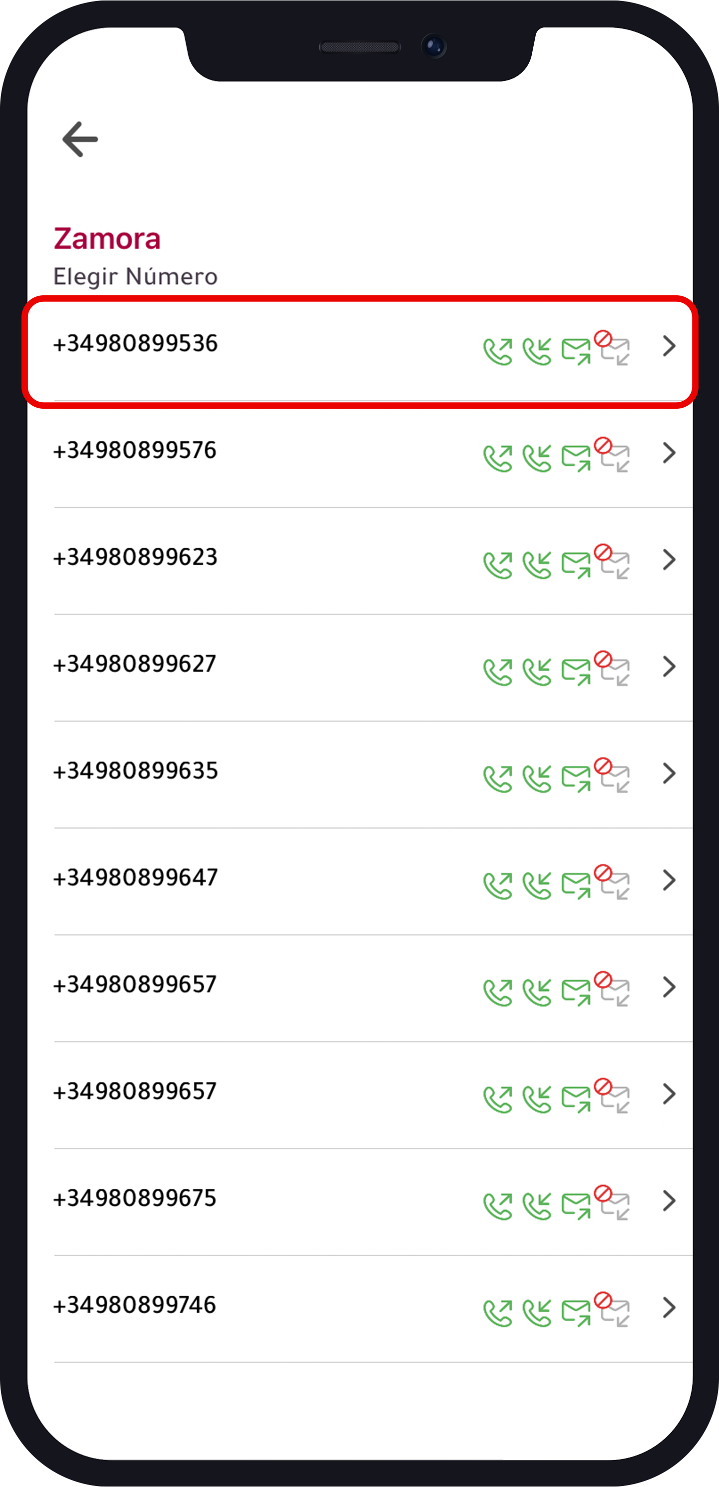 03 numero virtual español