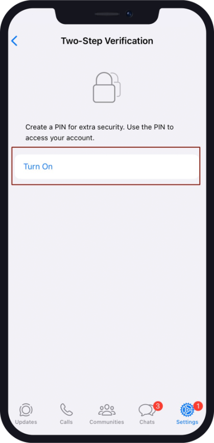 Two steps verification -  iPhone - 2 enable two steps verification on iPhone 2
