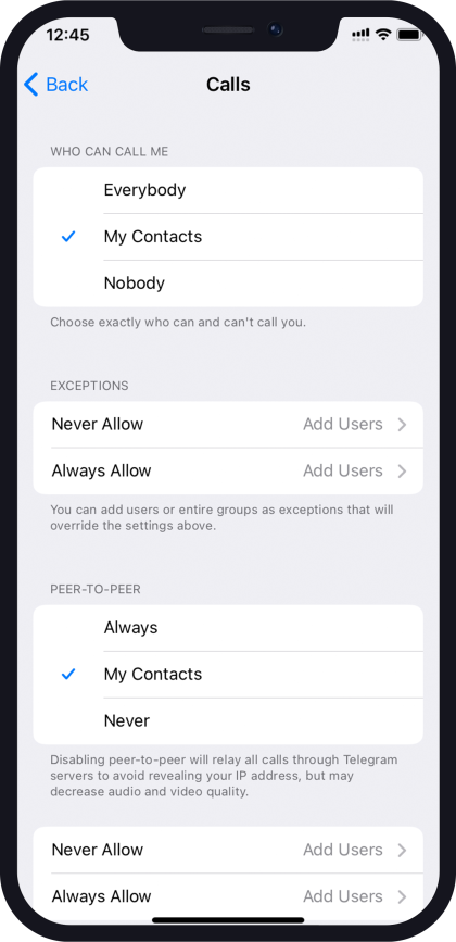 how to secure telegram account