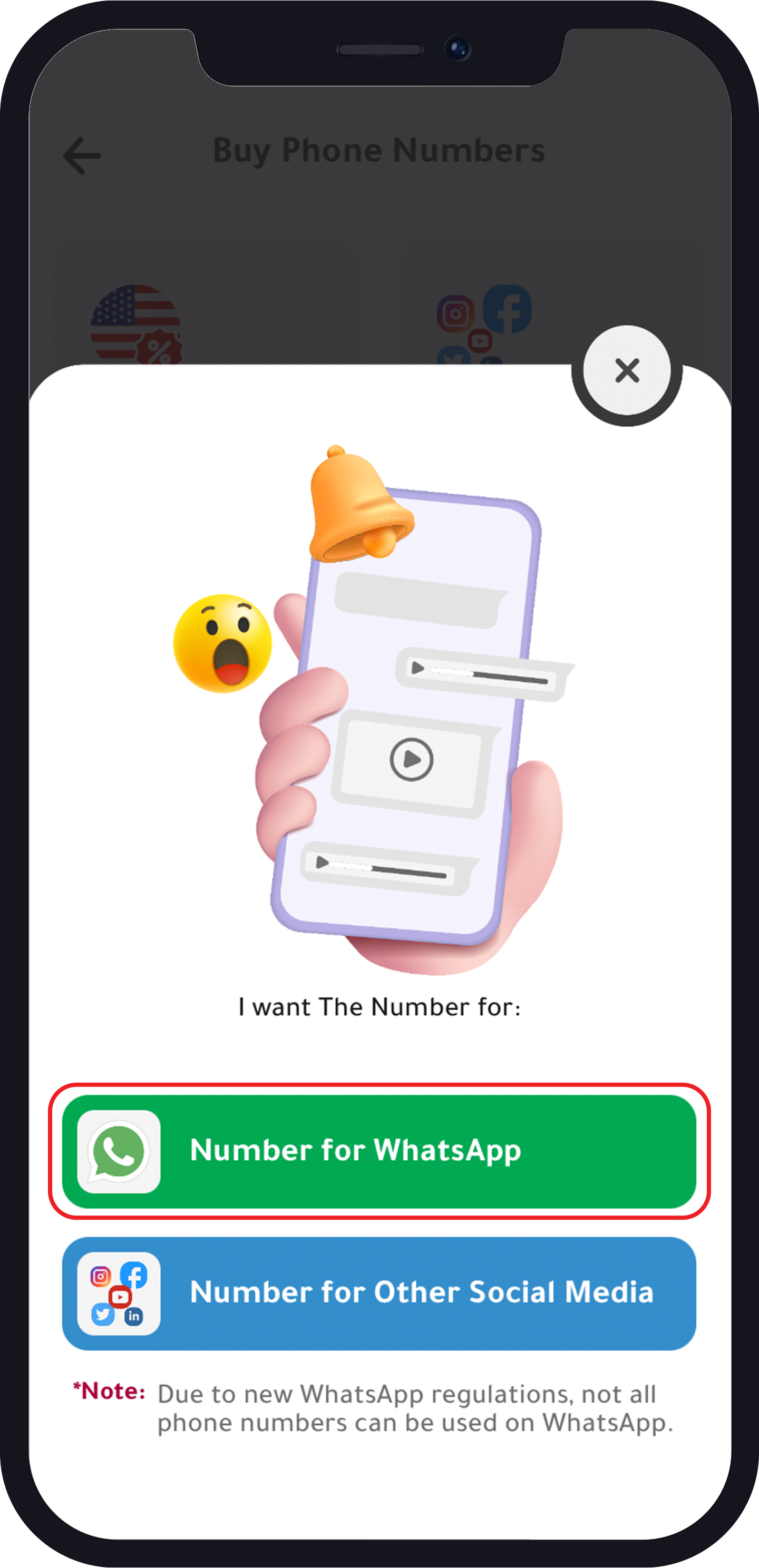 how to get a virtual number for WhatsApp