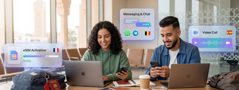 Moroccan Students Heading to France, Belgium or Spain: Your eSIM Guide for the Semester Abroad